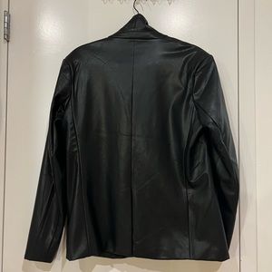 Faux Leather Blazer